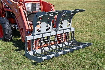Compact Tractor Loader Dual Lid Wicked Root Grapple