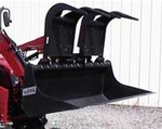 W R Long Grapple Buckets solid bottom Scrap Grapples for Large Farm Tractor Skid Steer