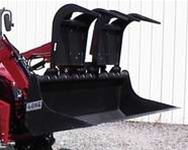 W R Long Grapple Buckets solid bottom Scrap Grapples for Large Farm Tractor Skid Steer